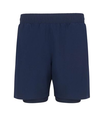 Mens Double Layered Shorts Navy Navy Tombo
