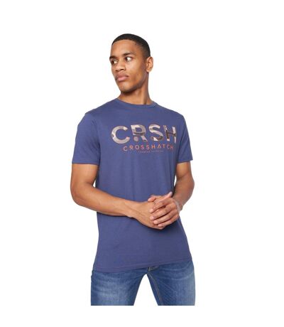 T-shirt fratter homme bleu denim Crosshatch