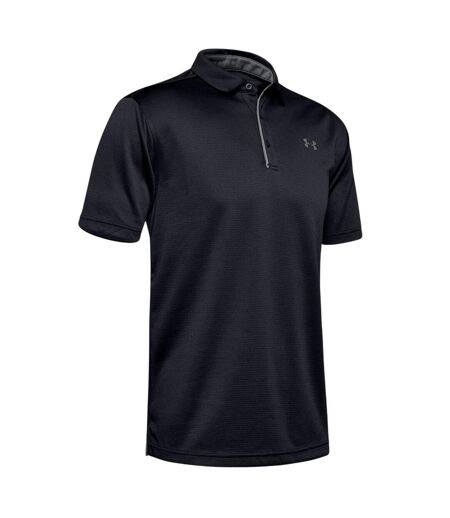 Mens Tech Logo Polo Shirt Black Under Armour