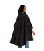 Womens/ladies pace waterproof poncho black Animal