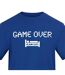 T-shirt Motif/style Imprimé Graphique Game Over Homme Bleu Plain Lazy-3