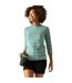 T-shirt Motif/style Rayé Baylette Femme Turquoise Pastel Blanc Cassé Regatta-1