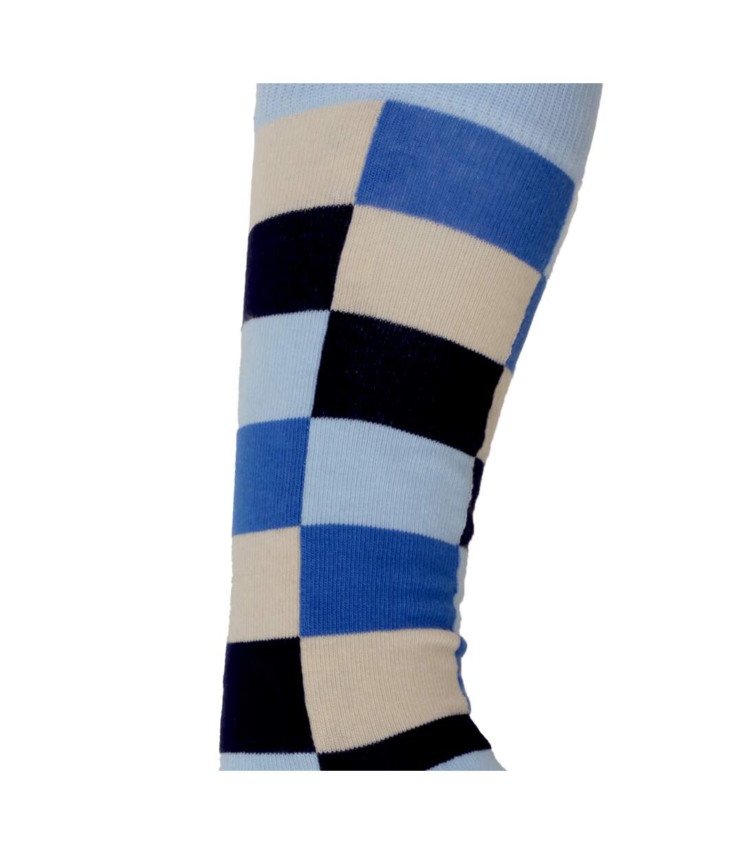 Hackett Chaussettes Crew Quad Block pour hommes (Bleu) - UTUT653