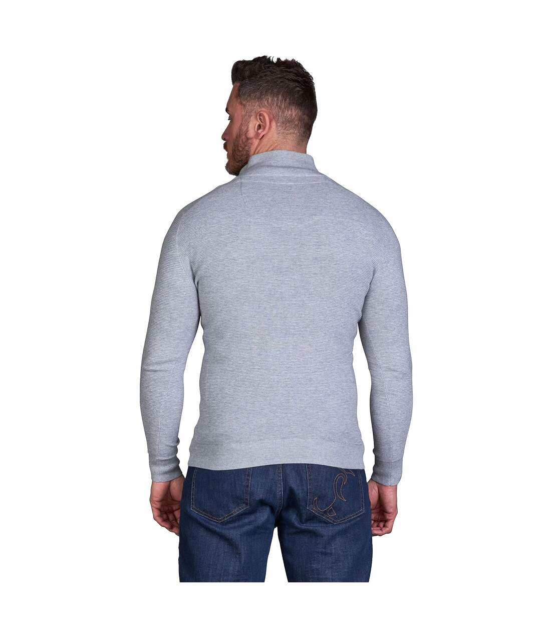 Pull homme gris chiné Raging Bull-2