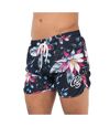 Crosshatch Mens Mauritius Floral Swim Shorts (Black)