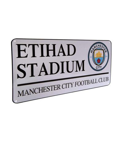 Manchester City FC - Plaque de rue (Blanc / noir) (Taille unique) - UTBS648