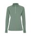 Womens/ladies estambul quarter zip long-sleeved sweatshirt laurel green Roly-1