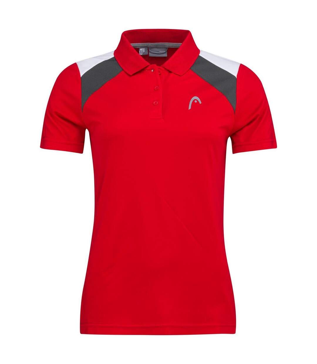 Womens/ladies Club Tech Polo Shirt Red White Head-2