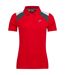 Womens/ladies Club Tech Polo Shirt Red White Head-2
