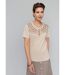 T-shirt manches courtes col motif clouté-1