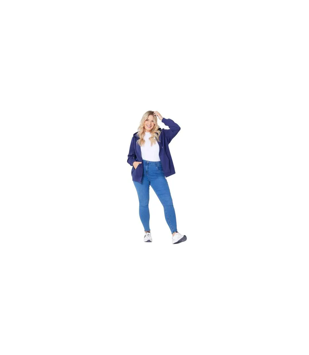 Veste De Survêtement Femme Bleu Marine Be You-1