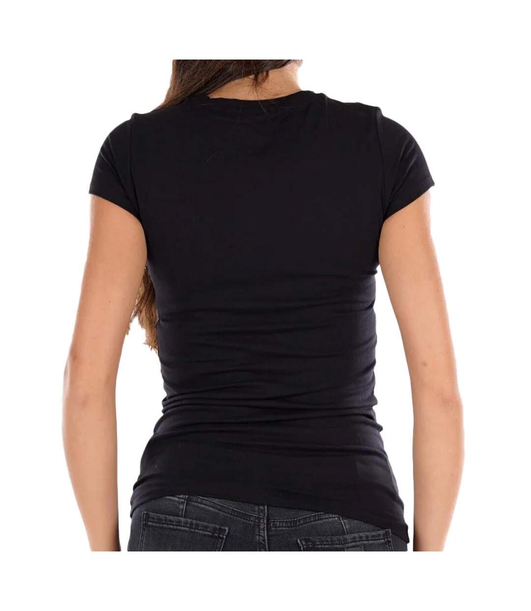 T-shirt noir femme guess maze-2