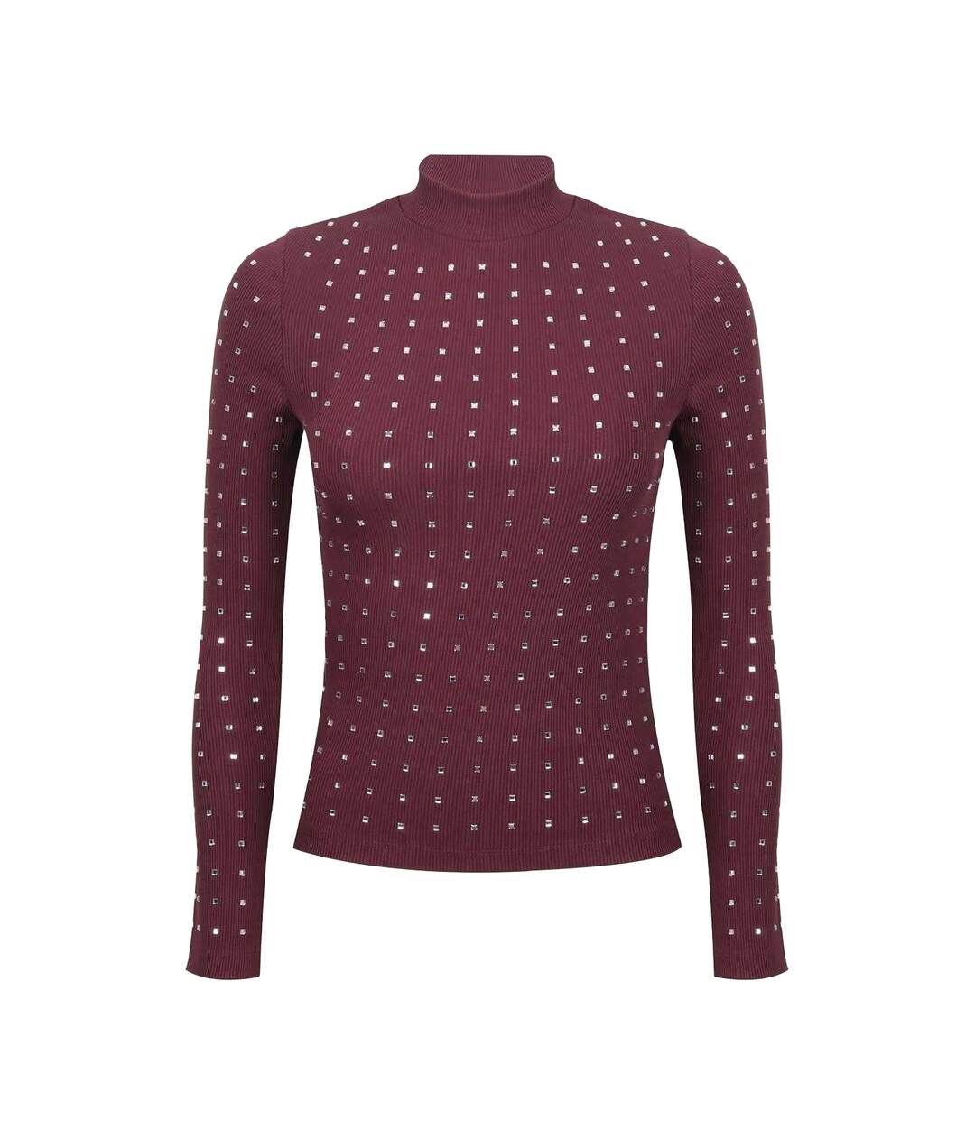 Womens/ladies Diamante Ribbed Track Top Fig Biba-1