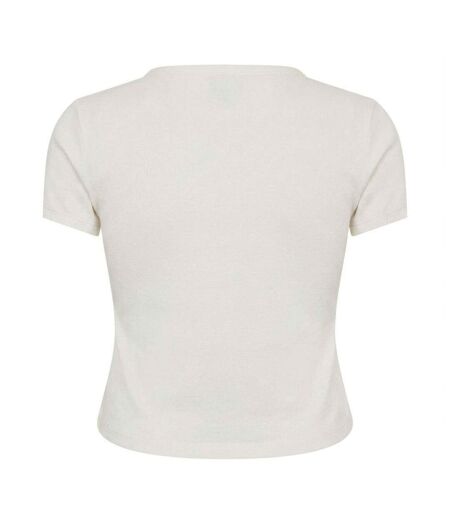 Womens/ladies Heritage Ringer Crop Top White New Balance