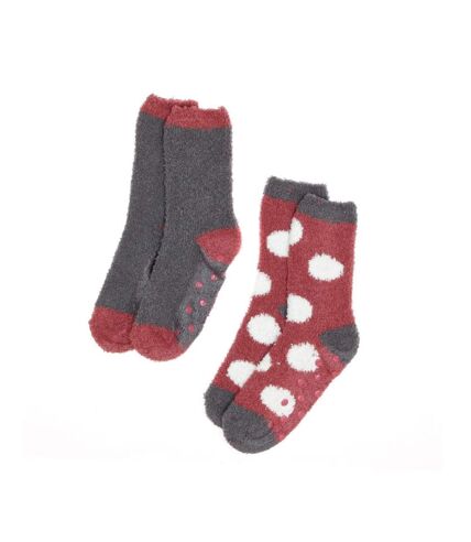 X2 Paires de Chaussettes Antidérapantes Gris Femme Casa Socks GFO - 36/41