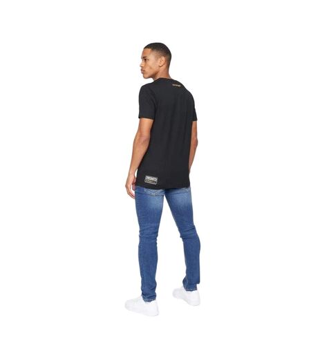 Mens pepperhill t-shirt black Crosshatch