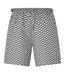 Mens Geometric Swim Shorts Monochrome Belier-1