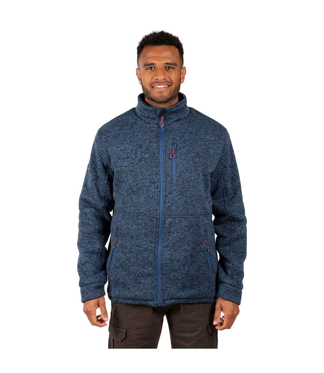 Mens Ampney Marl Fleece Jacket Smokey Blue Trespass-4