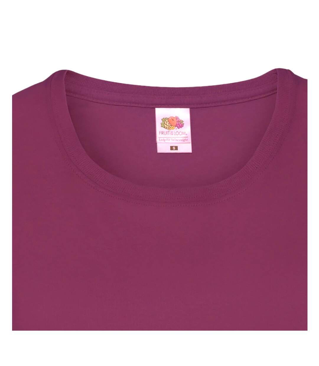 T-shirt manches courtes femme bordeaux Fruit of the Loom