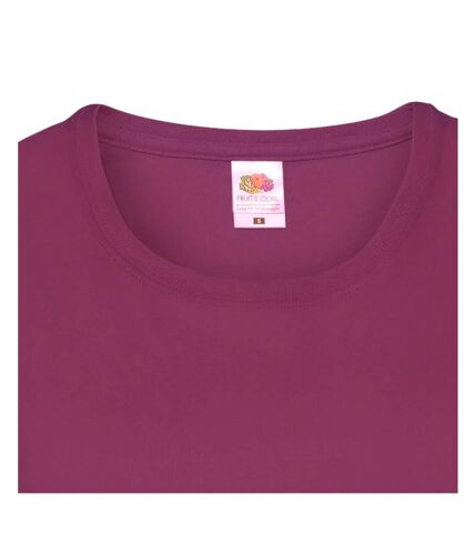 Fruit Of The Loom Ladies/Womens Lady-Fit Valueweight Short Sleeve T-Shirt (Burgundy) - UTBC1354