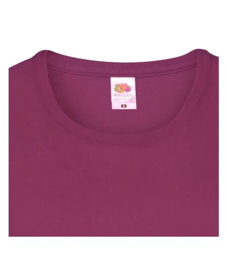Fruit Of The Loom Ladies/Womens Lady-Fit Valueweight Short Sleeve T-Shirt (Burgundy)