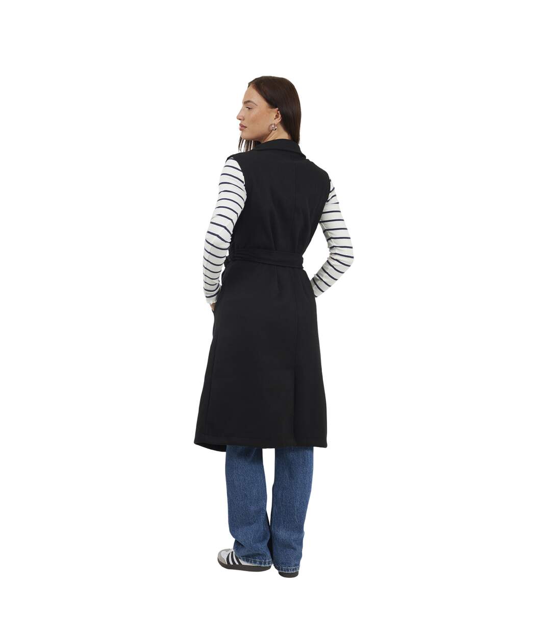 Trench Sans Manches Femme Noir Brave Soul-2