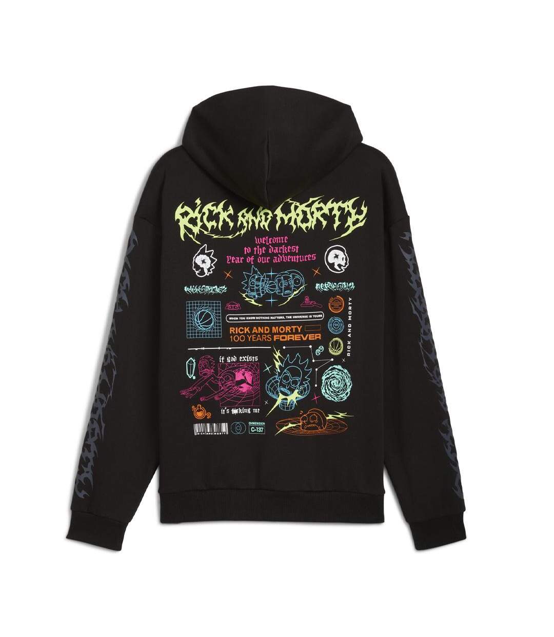 Sweat noir homme puma hoops x rick and morty-2