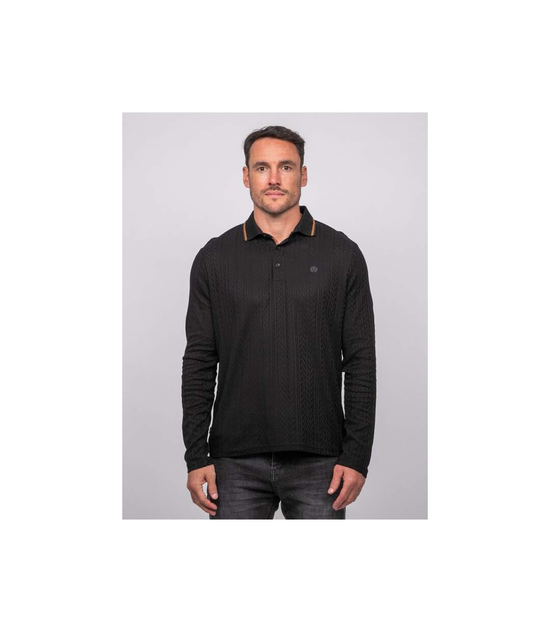 Polo torsades manches longues coton POCIBER-1
