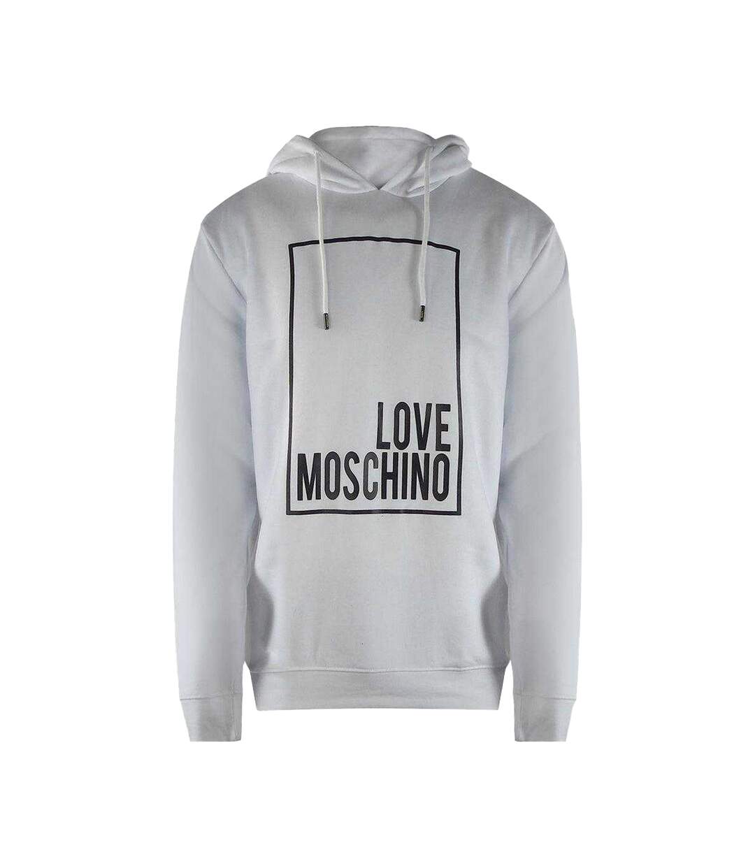 Sweat À Capuche Motif/style Logo Rectangulaire Femme Blanc Love Moschino-1