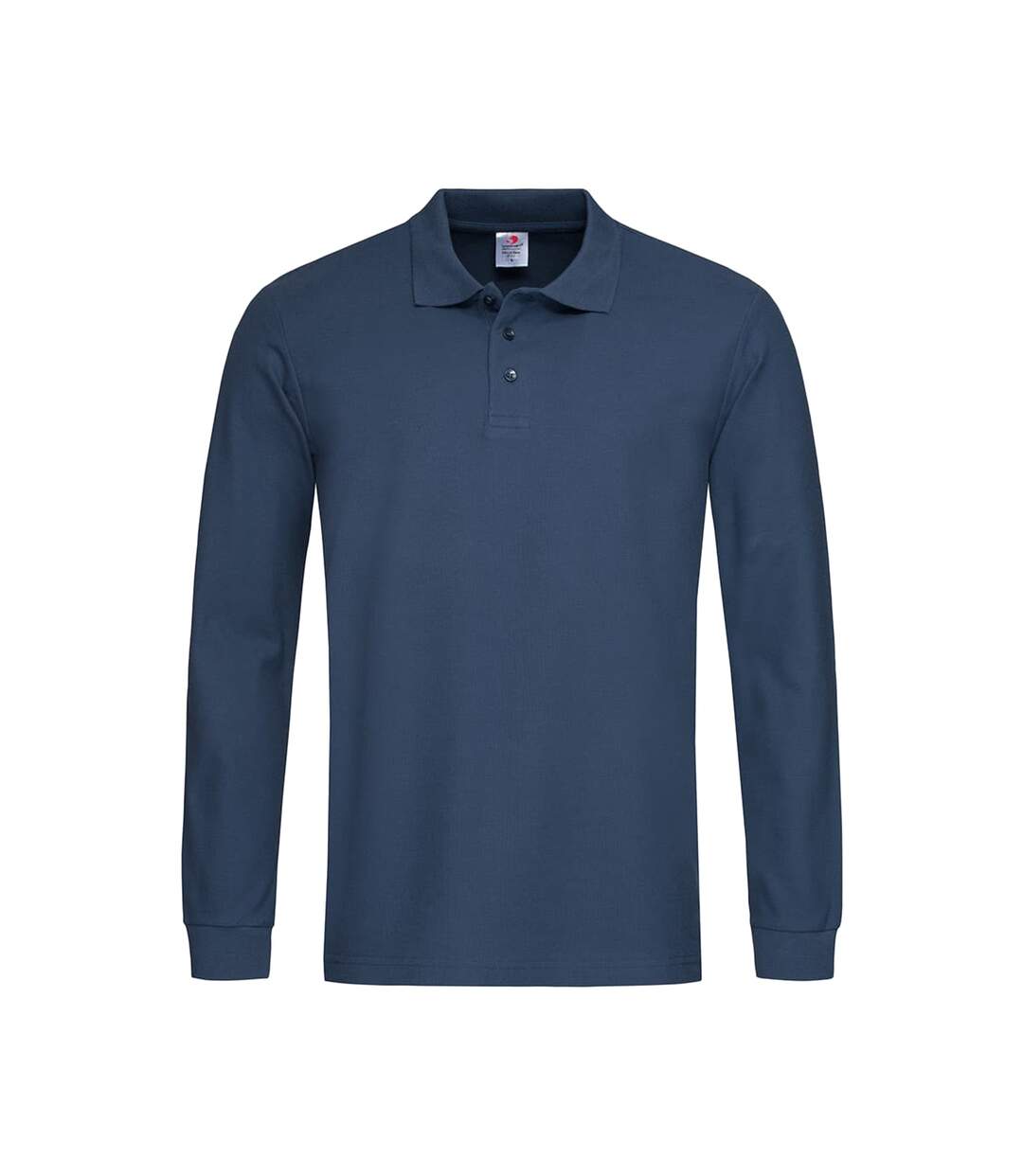 Stedman Mens Long Sleeved Cotton Polo (Navy)