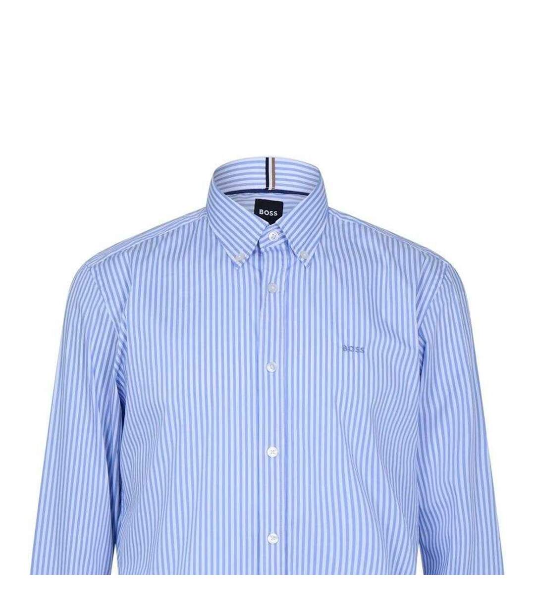Chemise Motif/style Rayure Verticale Homme Bleu Pastel Boss-3