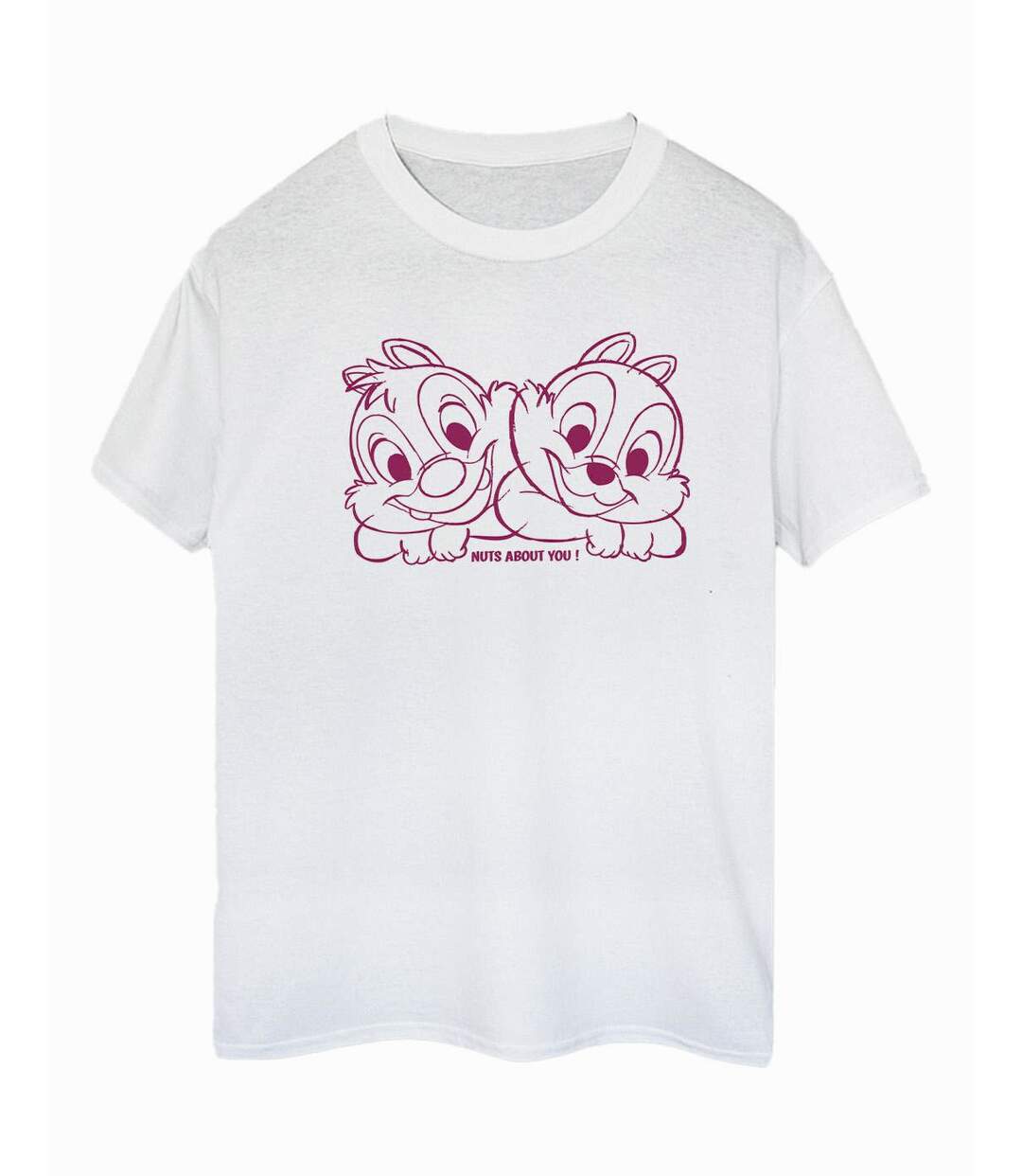Disney Chip 'n' Dale Nuts About You - T-shirt en coton pour hommes et femmes (Blanc) - UTBI18718-1