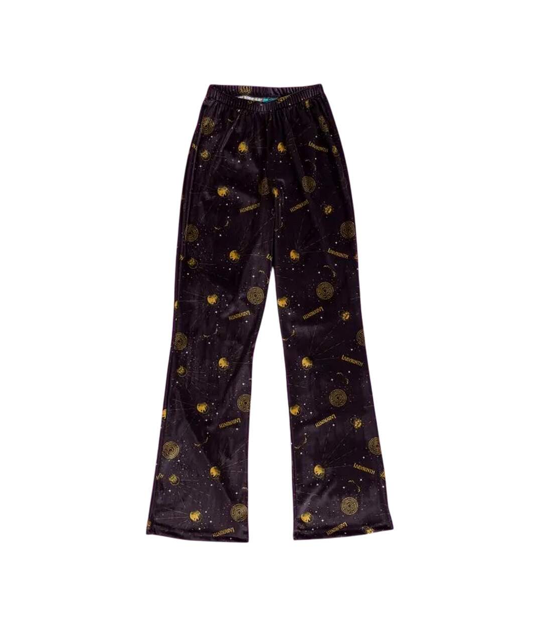 Pantalon Motif/style Céleste Femme Noir Jaune Or Labyrinth-2