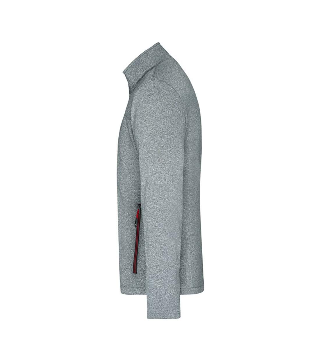 Veste Softshell Homme Rouge Foncé Chiné James And Nicholson-3