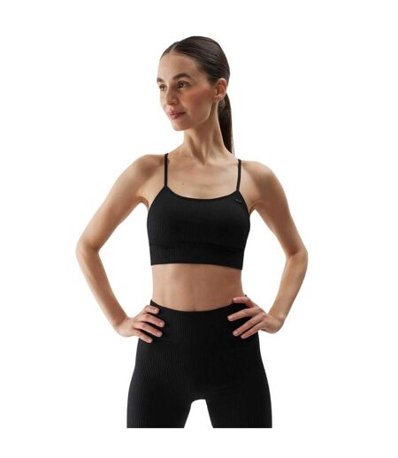 Womens/ladies Wss24usbaf121 Sports Bra Black 4F