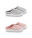 OZABI Pack 2 Paires Mules Femme Tricot Côtelé Pailleté Fausse Fourrure-3