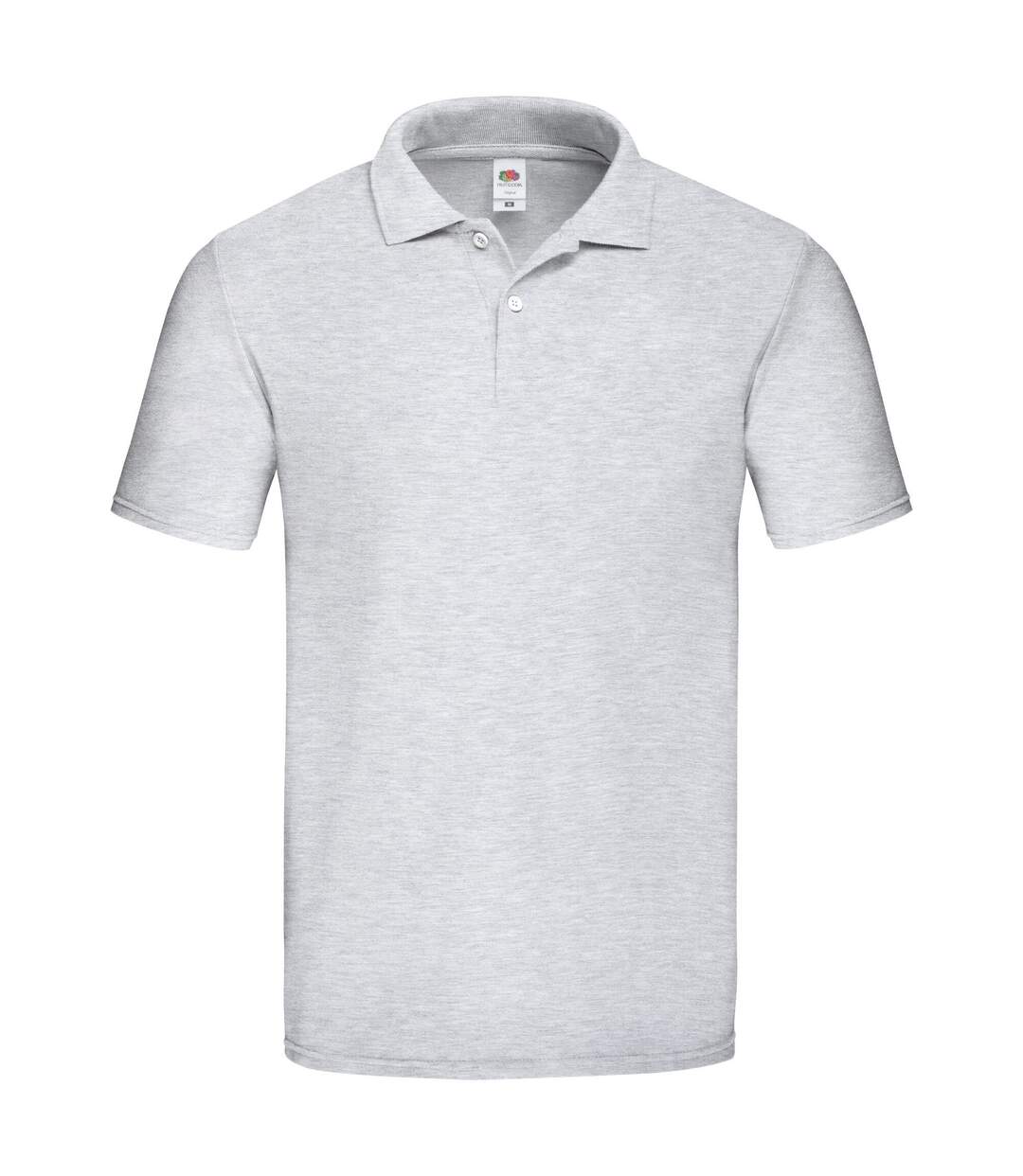 Polo original homme gris chiné Fruit of the Loom