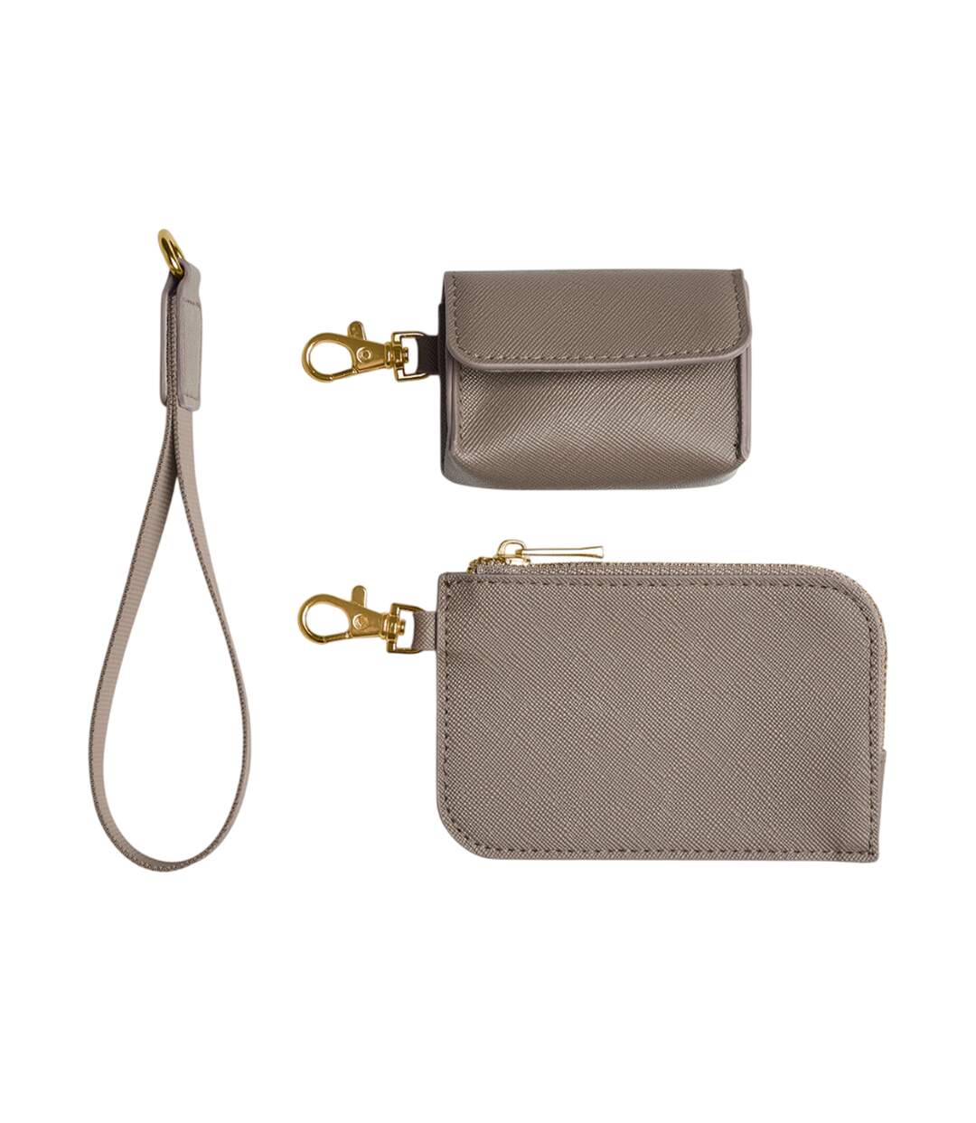 Boutique Wristlet Pouch One Size Taupe Bagbase-3