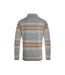 Mens caudale striped heavyweight ribbed rugby shirt limestone Weird Fish