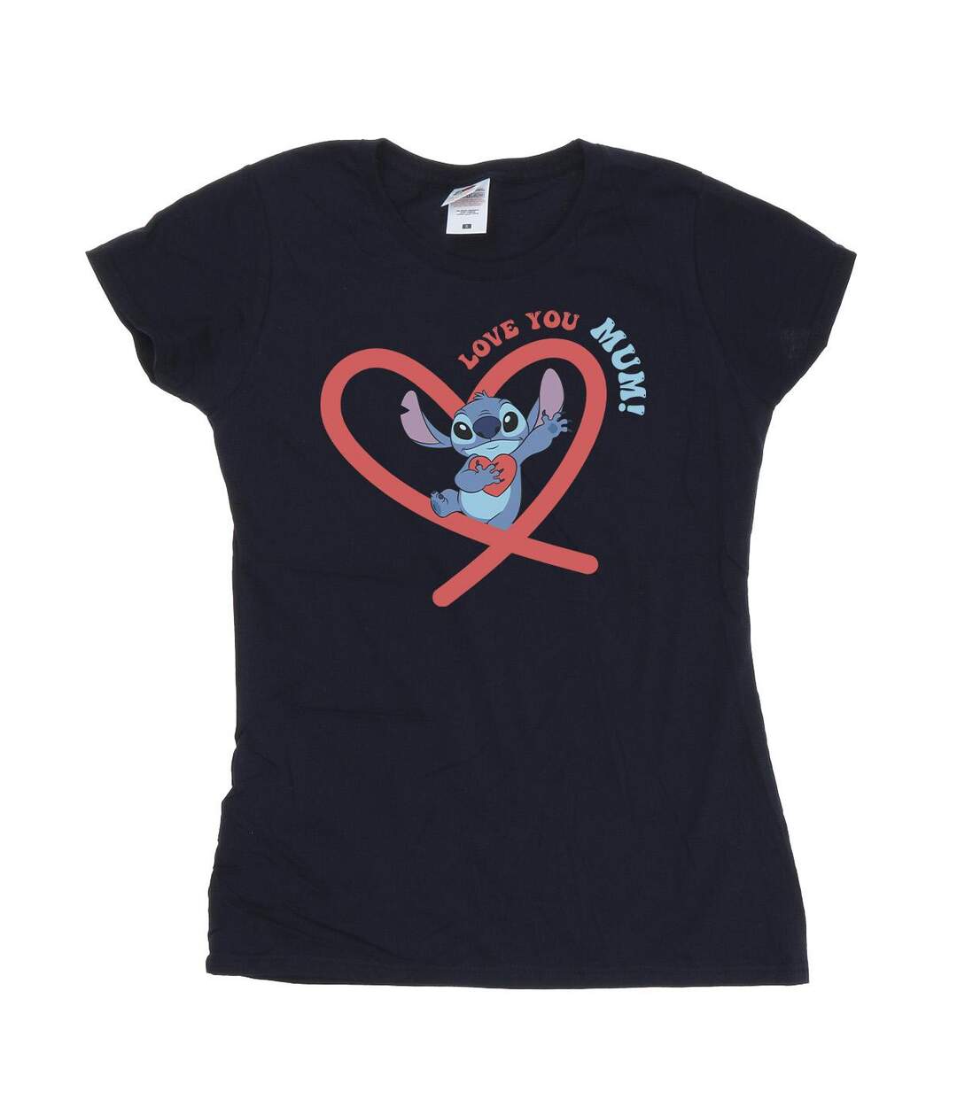 Disney T-shirt en coton Femme/Ladies Lilo & Stitch Love You Mum (Bleu marine) - UTBI25738-1