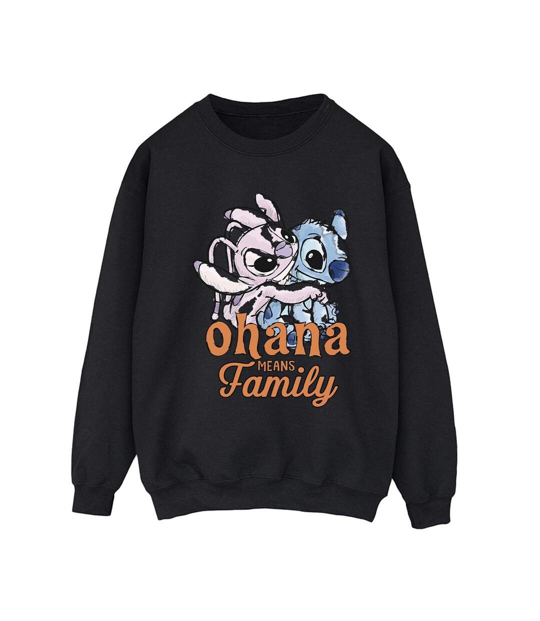 Disney - Sweat LILO AND STITCH OHANA ANGEL HUG - Femme (Noir) - UTBI22776-1