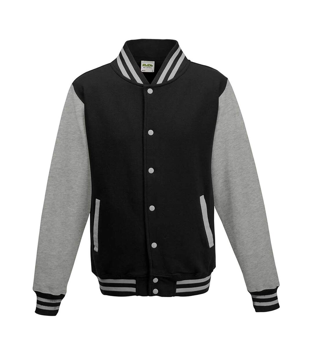 Blouson D´université Adulte Noir Vif Gris Chiné Awdis-1