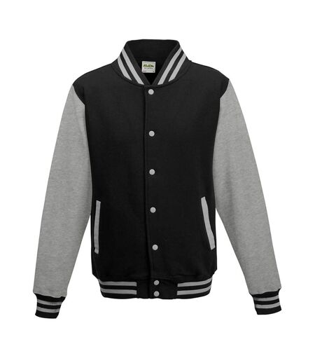 Blouson D´université Adulte Noir Vif Gris Chiné Awdis