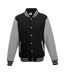 Blouson D´université Adulte Noir Vif Gris Chiné Awdis-1