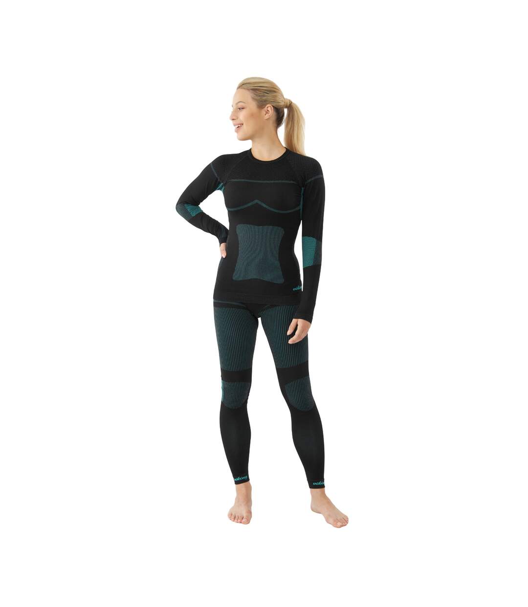 Ensemble Thermique Ilsa Femme Noir Vert Viking-1