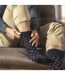 3 Pairs Mens Cotton Rich Everyday Socks Soft Top Flat Seam Comfort Socks-5
