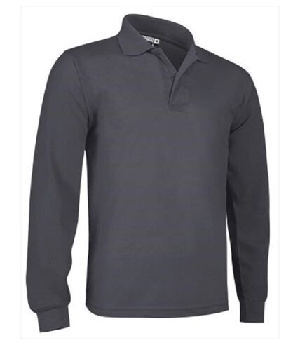 Polo manches longues - Homme - réf PREDATOR - gris charbon