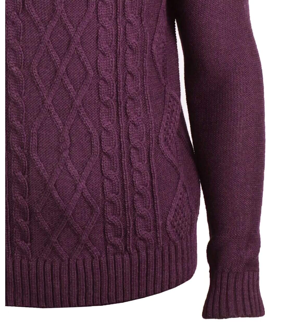 Pull camionneur col montant zippé 30% laine PIXEL1-4