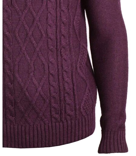 Pull camionneur col montant zippé 30% laine PIXEL1
