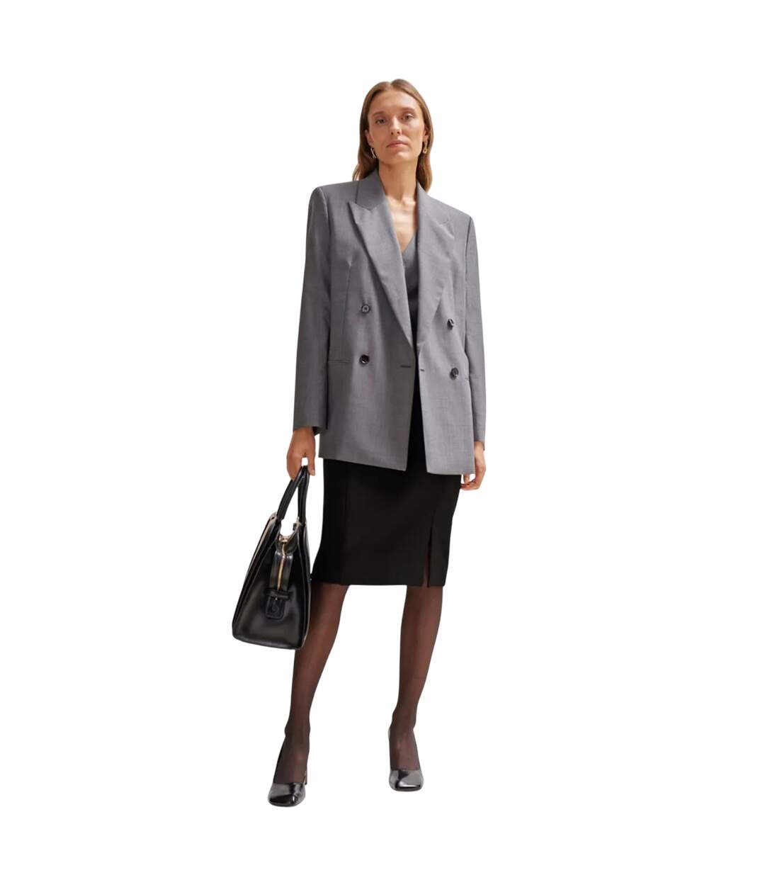 Jupe droite vukeva femme noir Boss-4